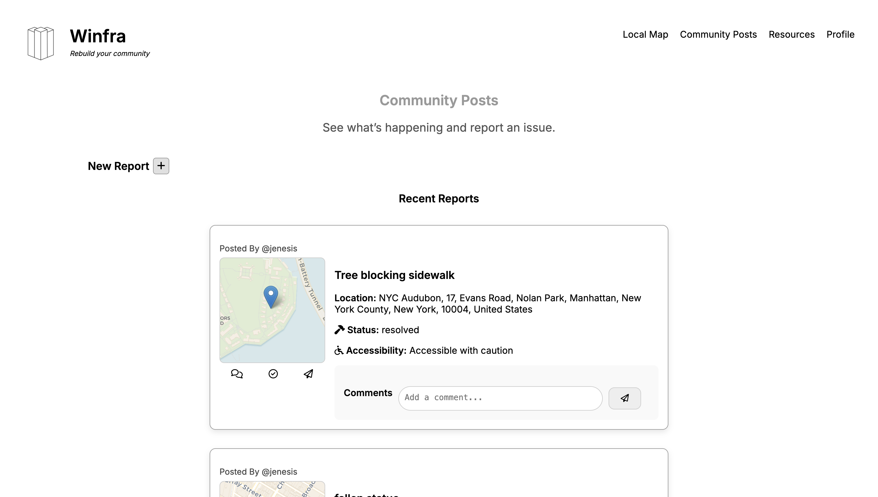 Winfra Posts Page